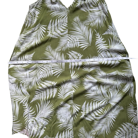 Green Palm Print Maxi Dress size S - Picture 5 of 7